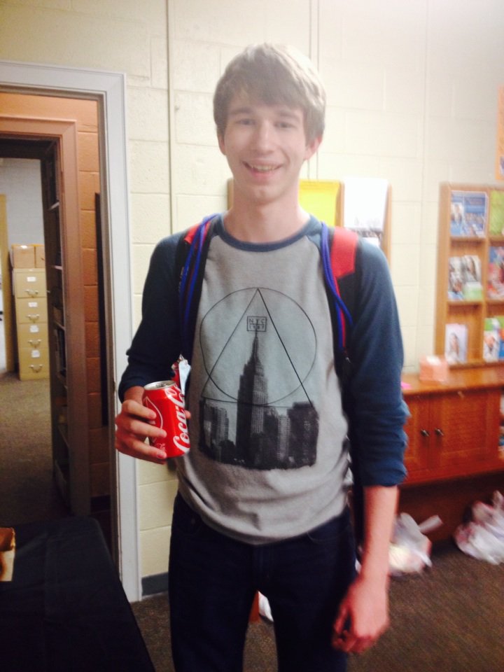 Derrick gave a helping hand by carrying an injured's student's books to math class #nhskindness