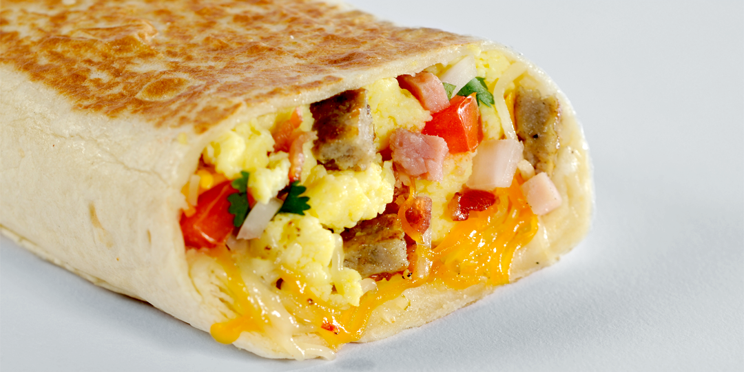 amigoskings's tweet photo. #breakfastupgrade 3-Meat Quesadilla Breakfast Burrito https://t.co/s0ei9DAccU
