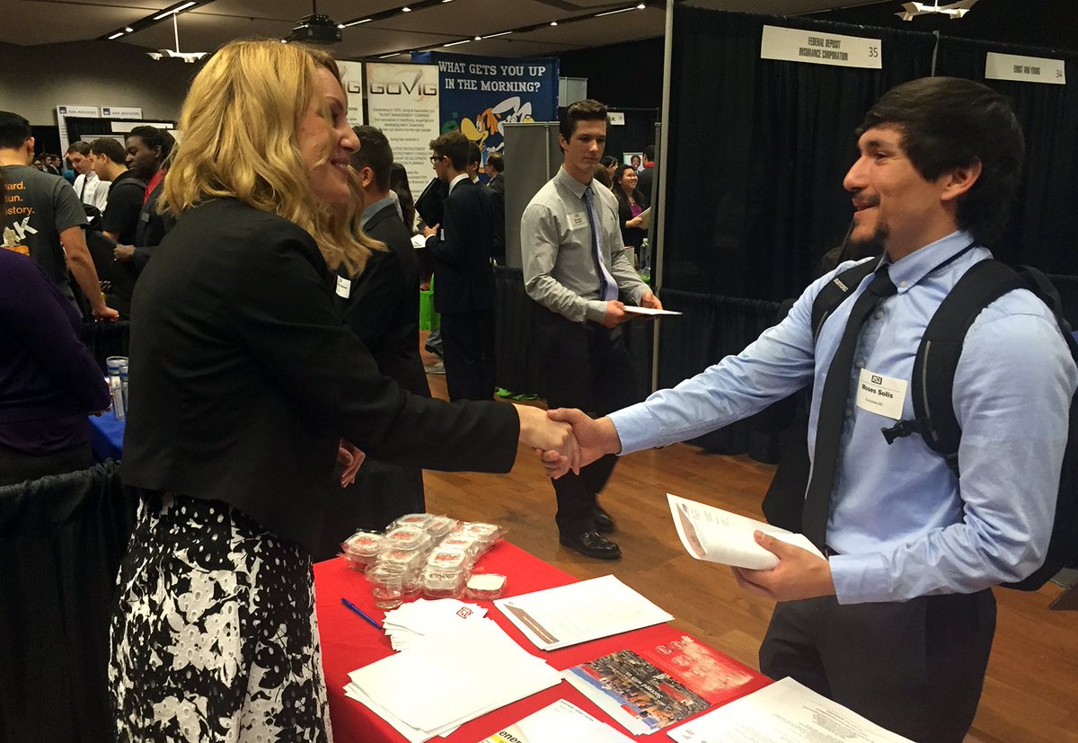 WPCareySchool's tweet photo. W. P. Carey students, your future awaits! The #springtosuccess career fair is going strong until 3 p.m. today. https://t.co/LoXoRx147e