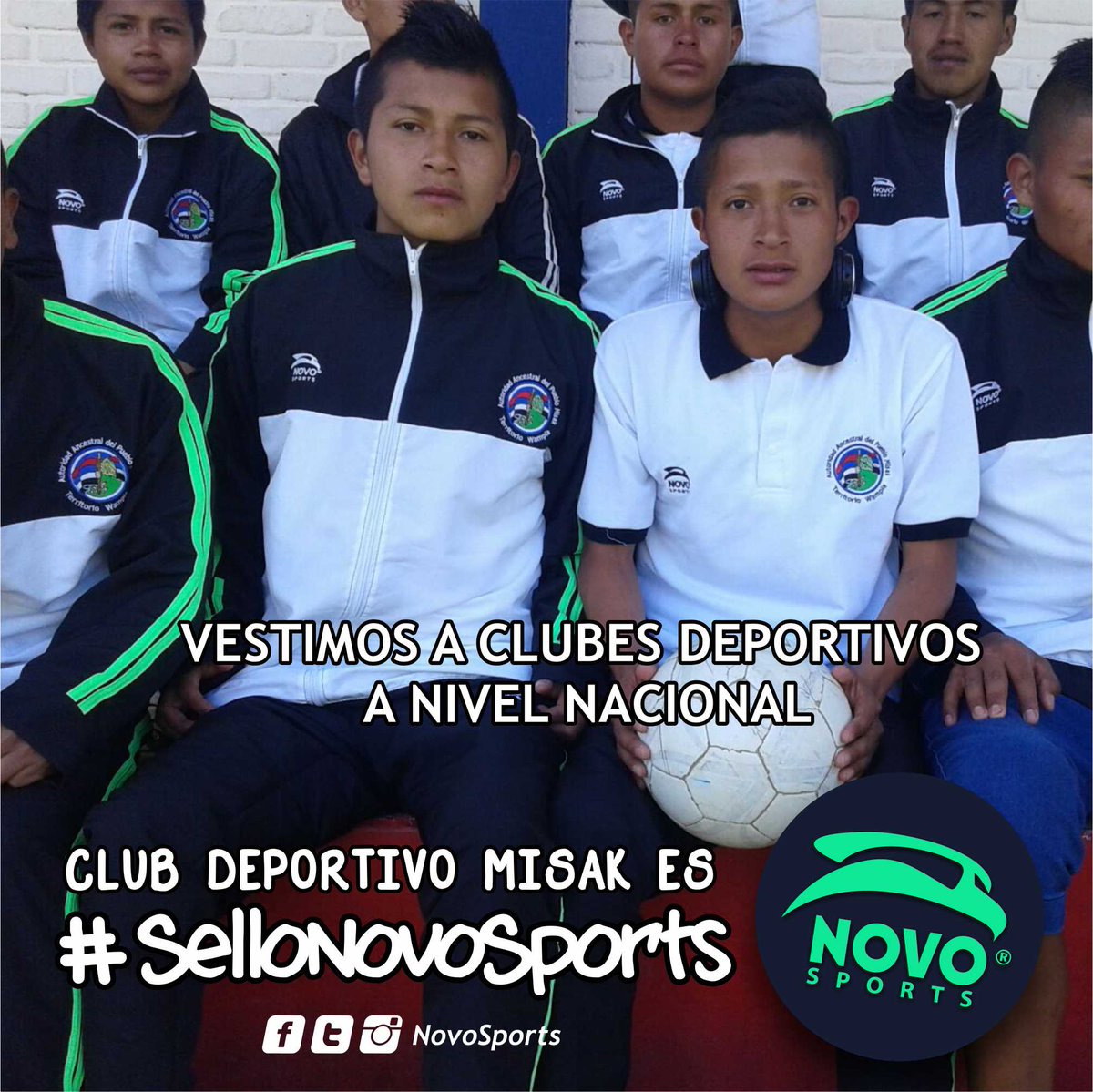 Vestimos Clubes Deportivos a nivel nacional, MISAK es del cabildo indígena de Silvia Cauca y es #SelloNovoSports