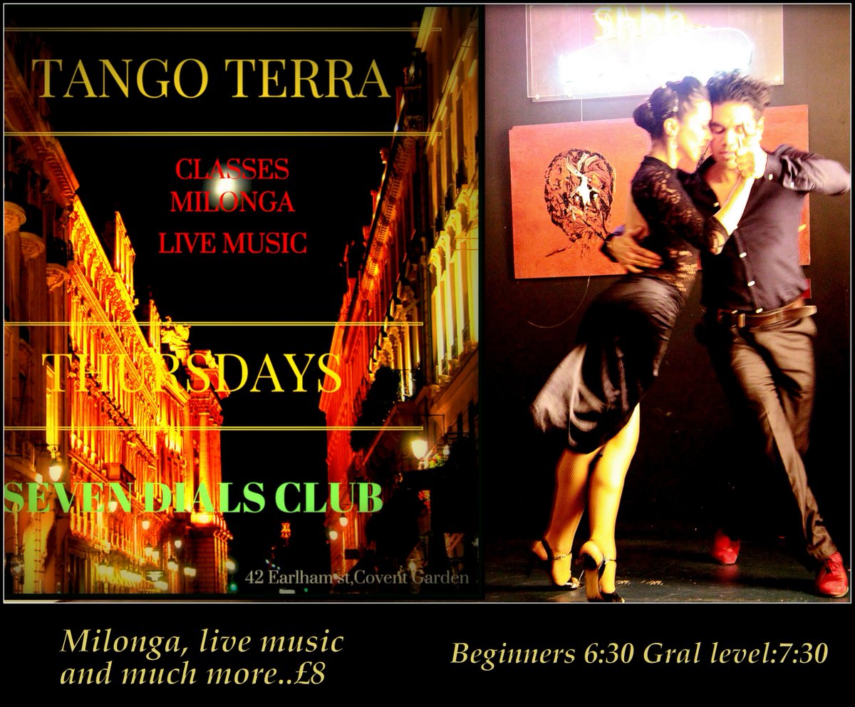 TangoTerra's tweet photo. Tomorrow learn tango in Covent Garden, live music  and much more//
beginners 6:30 -7.30 £10 https://t.co/JmVbypSqA7