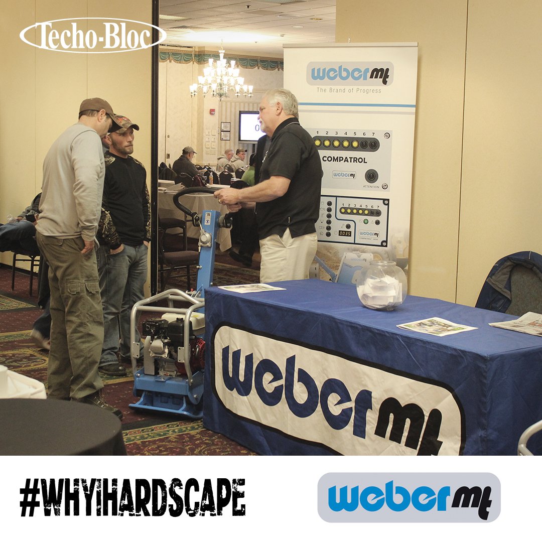 techobloc's tweet image. #WeberMT at our #contractorshowcase! #whyihardscape #fortheMACHINERIE of course!