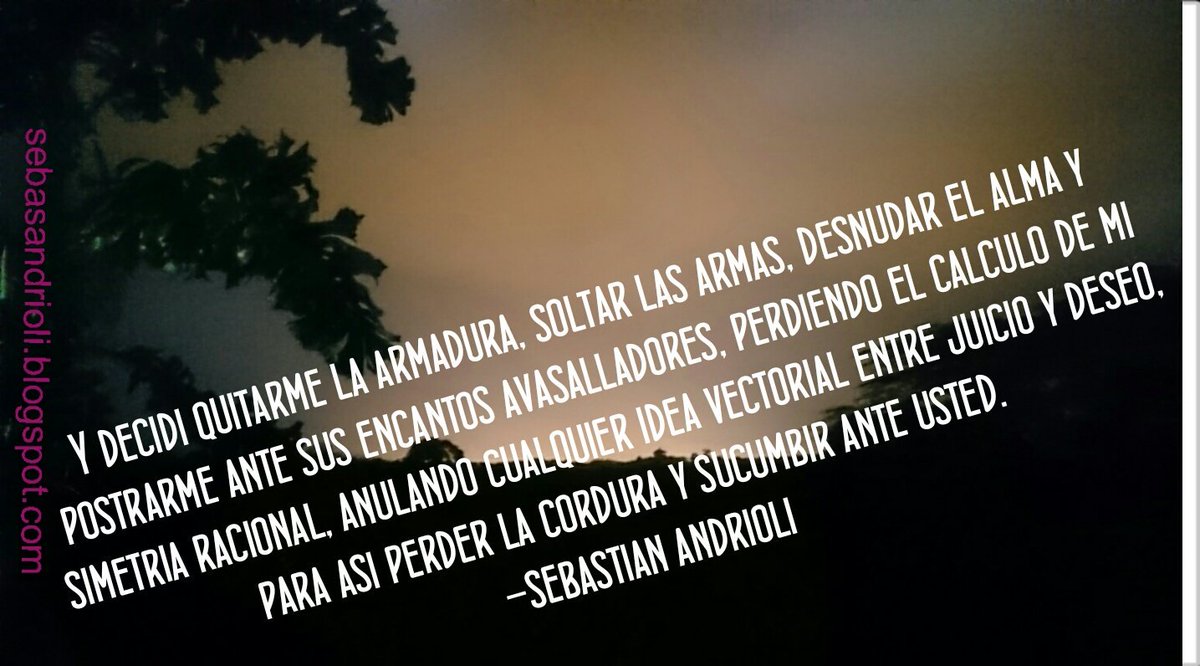 sebasandrioli's tweet photo. #FraseDelDia #AmorEnCombate #Amoamisimprudencias #fragmentosliterarios https://t.co/ztruUbl2vc