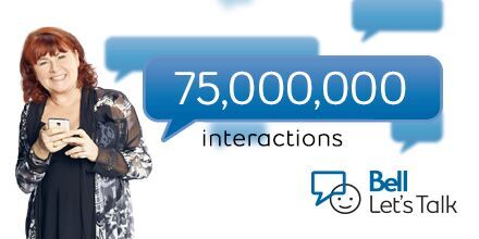 Bell_LetsTalk's tweet image. We've surpassed 75 million texts, tweets, calls &amp;amp; Facebook shares! Let's keep the conversation going. #BellLetsTalk