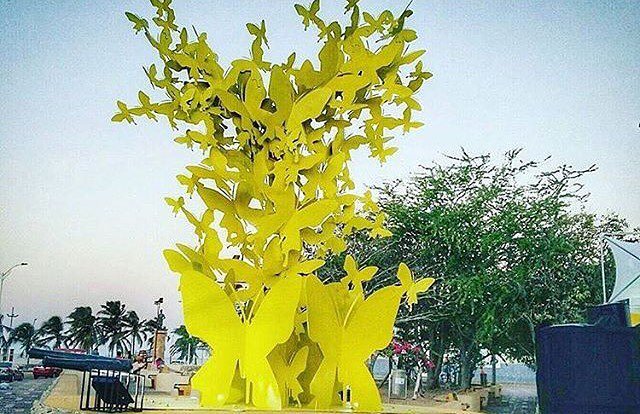 Publi_Red's tweet photo. #Riohacha Se develó la obra Mariposas Amarillas de Mauricio Babilonia, en el parque Nicolás de Federmán #PubliRed https://t.co/pRXqEDDG3y