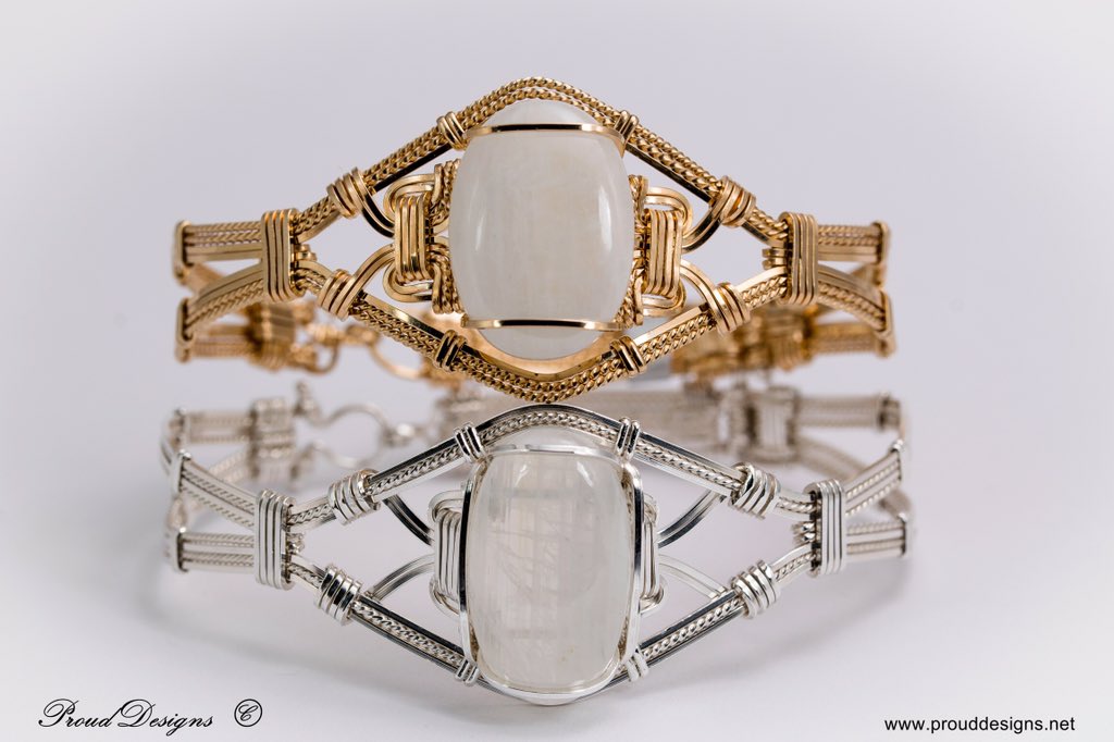 ProudDesigns_'s tweet photo. New moonstone bracelets now for sale!  Message me if interested. $310 for 14 k GF and $285 for Silver. #prouddesigns https://t.co/yu0OgLspPn