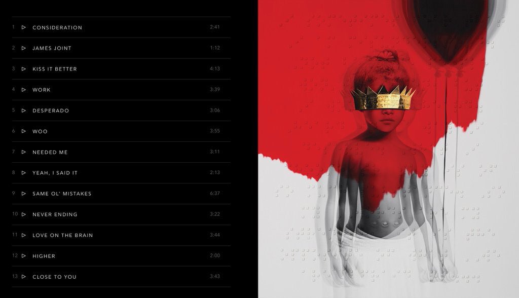 curiosidadesrih's tweet photo. ANTi tracklist https://t.co/13MsfXezDs