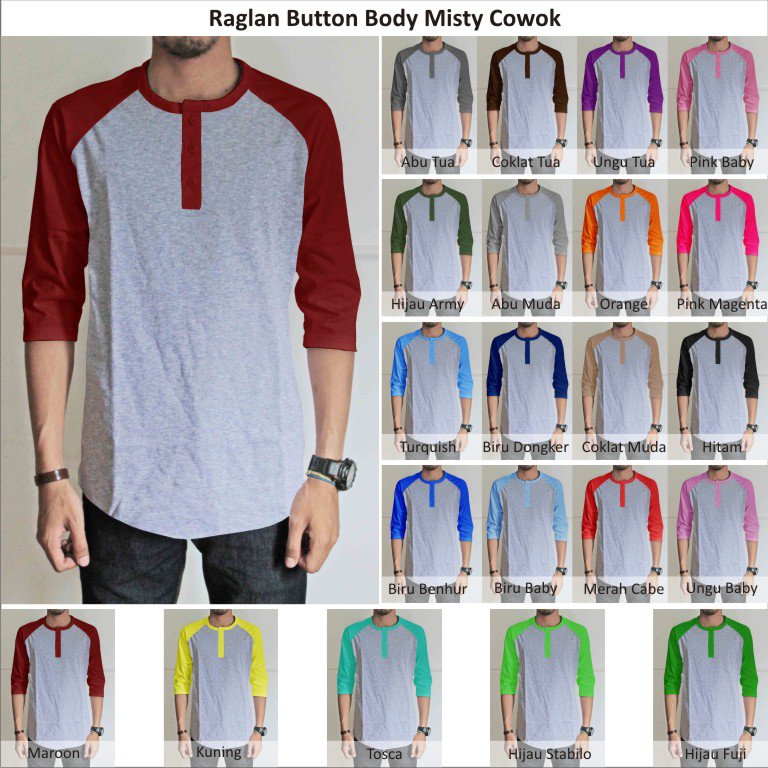 VendorID's tweet photo. raglan button | 100% 20s cotton combed premium | 70k. . https://t.co/fwNExx2wJp