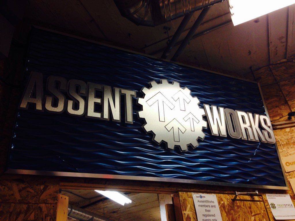 TwoCanCane's tweet photo. Excited! Just setting up for the #dragonsden @cbcdragon viewing shindig @AssentWorks ! :D #walkinginstyle #TwoCane https://t.co/Lo3afS9qbz