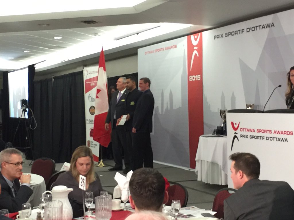 OttawaPremier's tweet photo. Nawabi with City Cricketer 2015 Award https://t.co/zvZLD9vvMm
