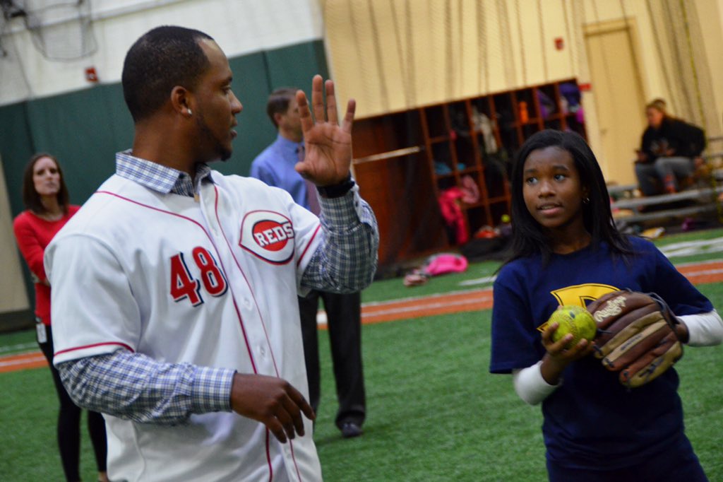 The #RedsCaravan makes a stop at the Reds Urban Youth Academy