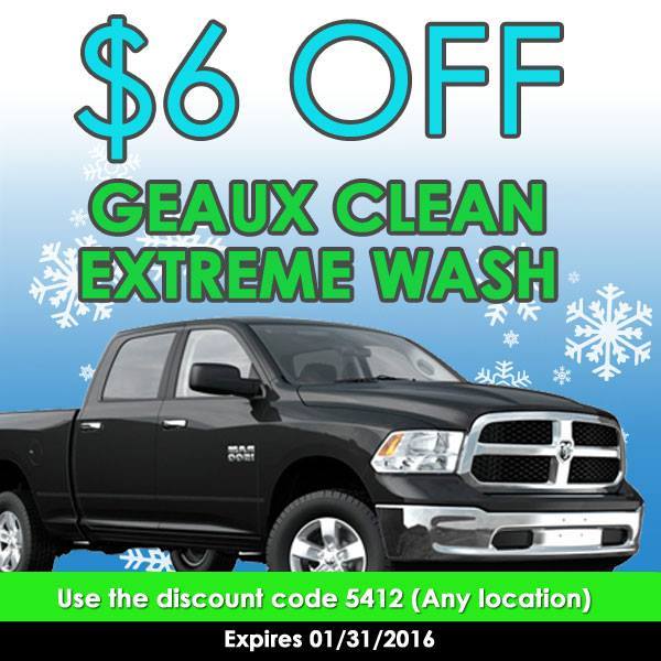 geauxclean's tweet photo. $6 off your Geaux Clean Extreme Wash! Use this before it expires at the end of the month!!
#geauxclean #carwash https://t.co/urqNOryw0p