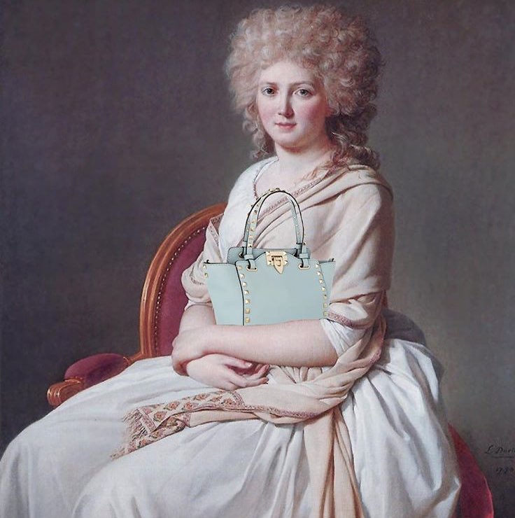 DameSparkula's tweet photo. Jacques-Louis David's Countess. Brilliantly brought into present day by #copylab @chris_rellas @MaisonValentino #art https://t.co/9HRdQljmp0