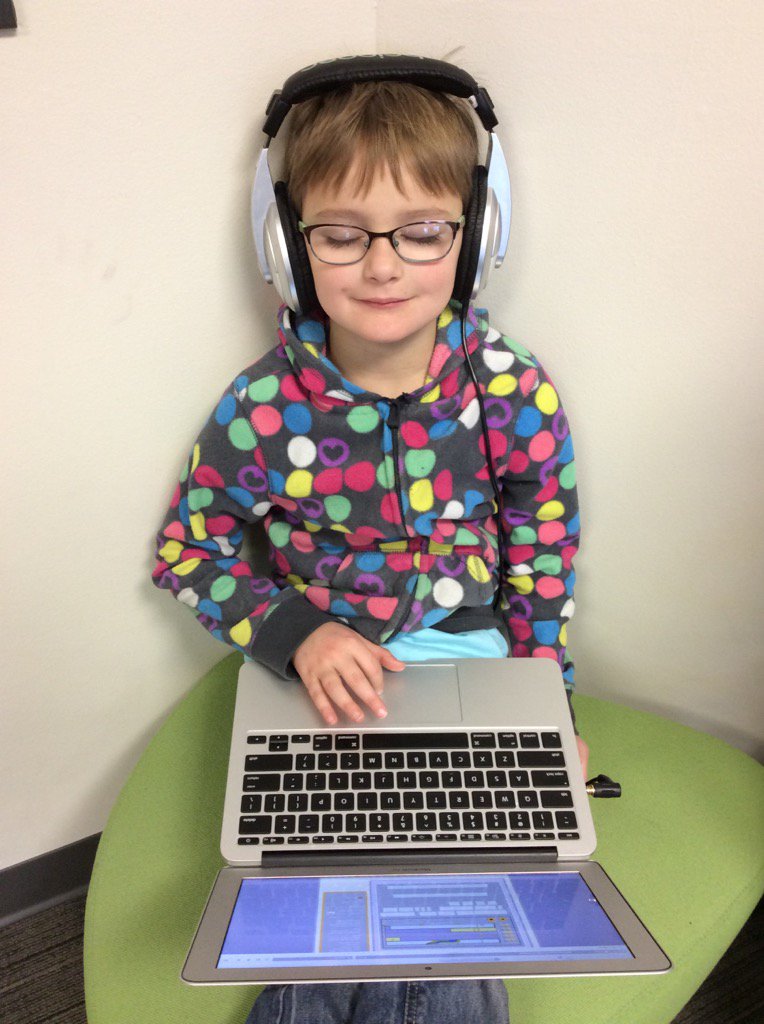 EPiC2ndGrade's tweet photo. Relaxing to the soundscape she created during our sound PBL.  Must be pretty good! @TorresEpic2nd @EpicElementary https://t.co/zX1EUZqfkV