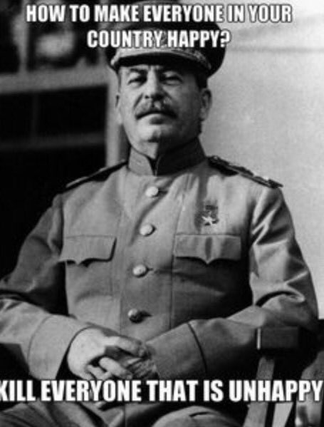 JoeStalin300's tweet photo. You could say I had more than 30 million unhappy people living in my country 😹😹 https://t.co/QfOpBctycN