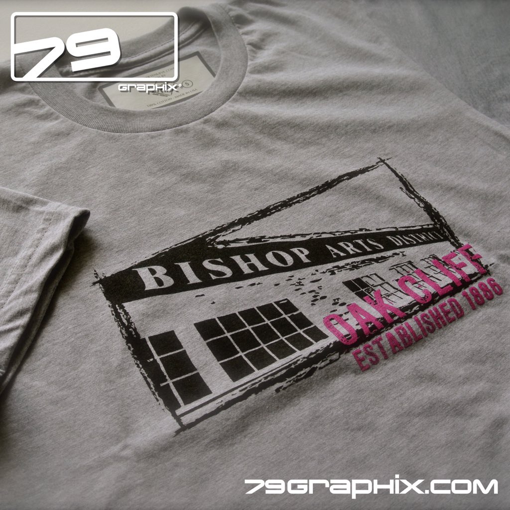 VinylFilmSupply's tweet photo. TBT with this Bishop Arts Tee I printed a while back. #79graphix #throwback #OakCliff #tee https://t.co/24cmABXoQ9
