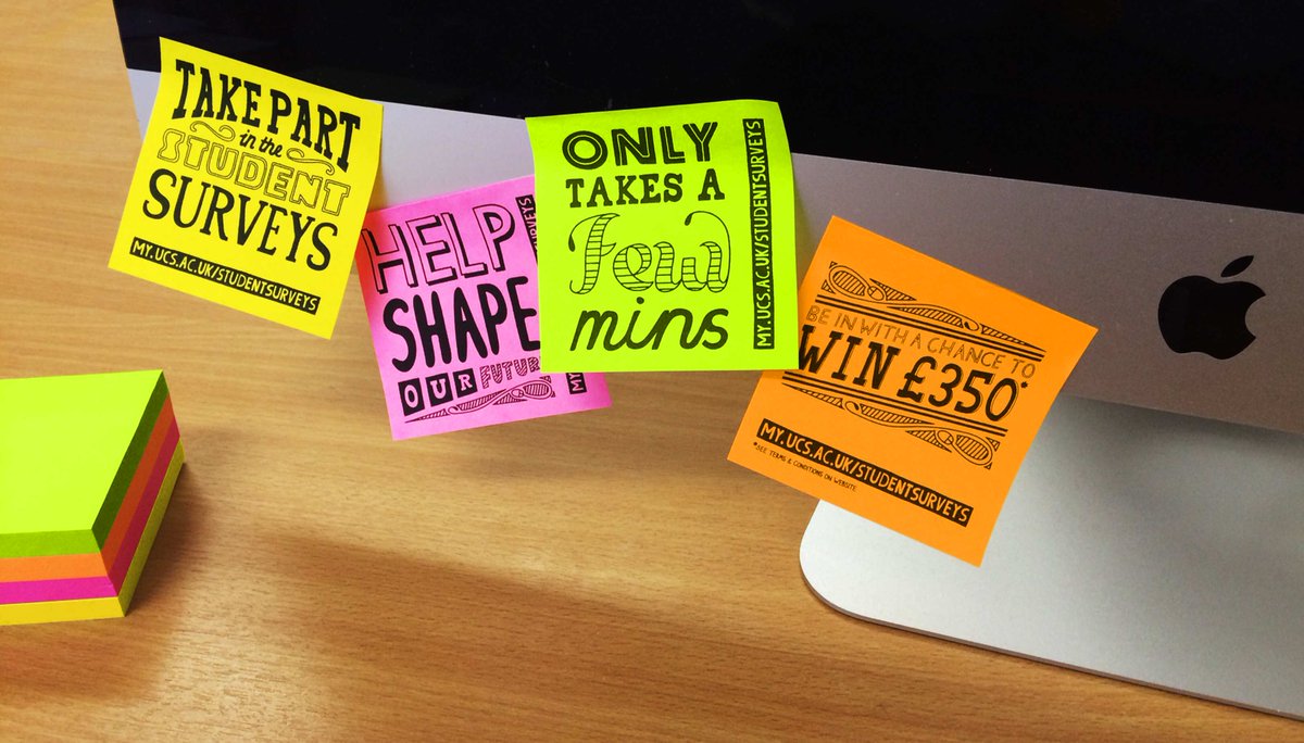 threeandme_'s tweet photo. Our latest marketing campaign for @UCS_NEWS making use of @Postit notes as a form of advertising. #GraphicDesign https://t.co/mfBppPICUk
