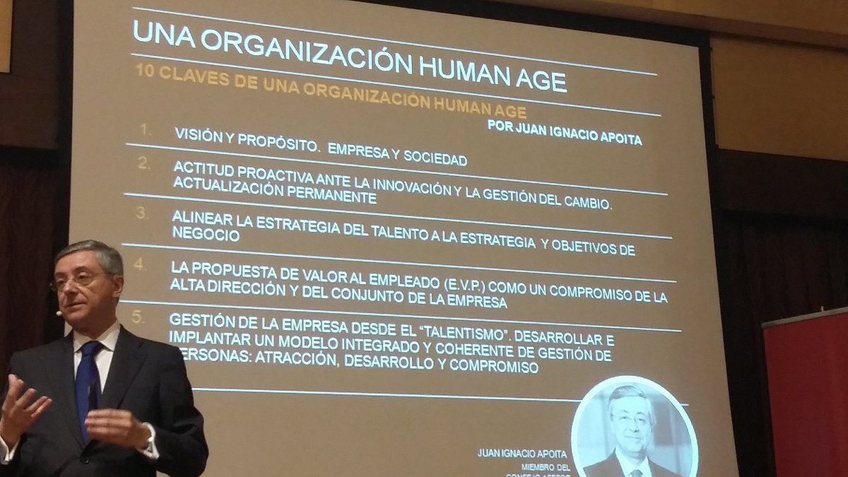 ORH_RH's tweet image. Juan Ignacio Aporta comienza a revelar las 10 claves de una organización human age #FromLabtoLife @HumanAgeInsES
