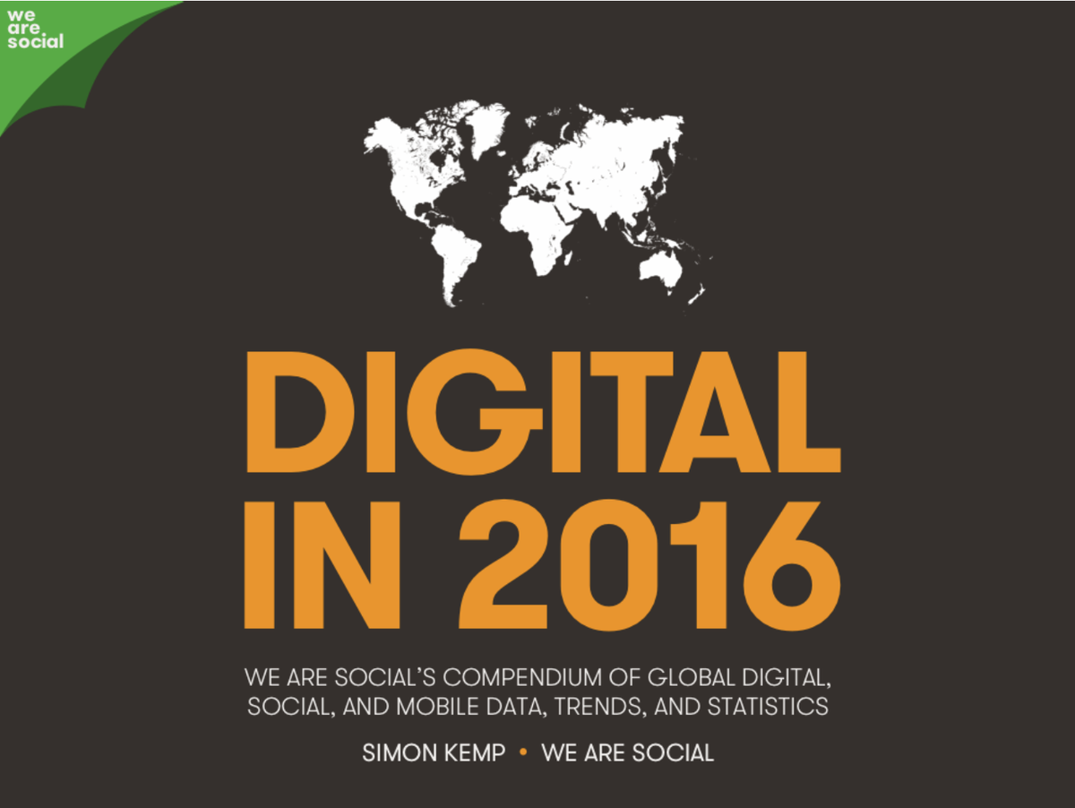LabOsa05's tweet image. Mobile, connectivity, conversation: @wearesocial’s Global Digital Trends for 2016 buff.ly/1OZdQJO