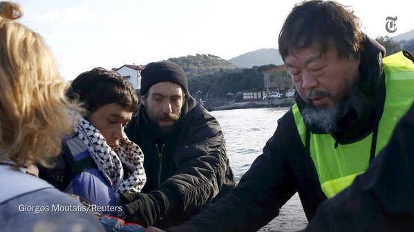 nytimes's tweet image. Ai Weiwei says he’s closing Danish exhibition in protest of refugee law nyti.ms/1KGtuYI
