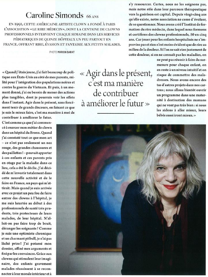 Interview de Caroline Simonds Fondatrice du Rire Médecin pour le magazine Femme Majuscule de février 2016