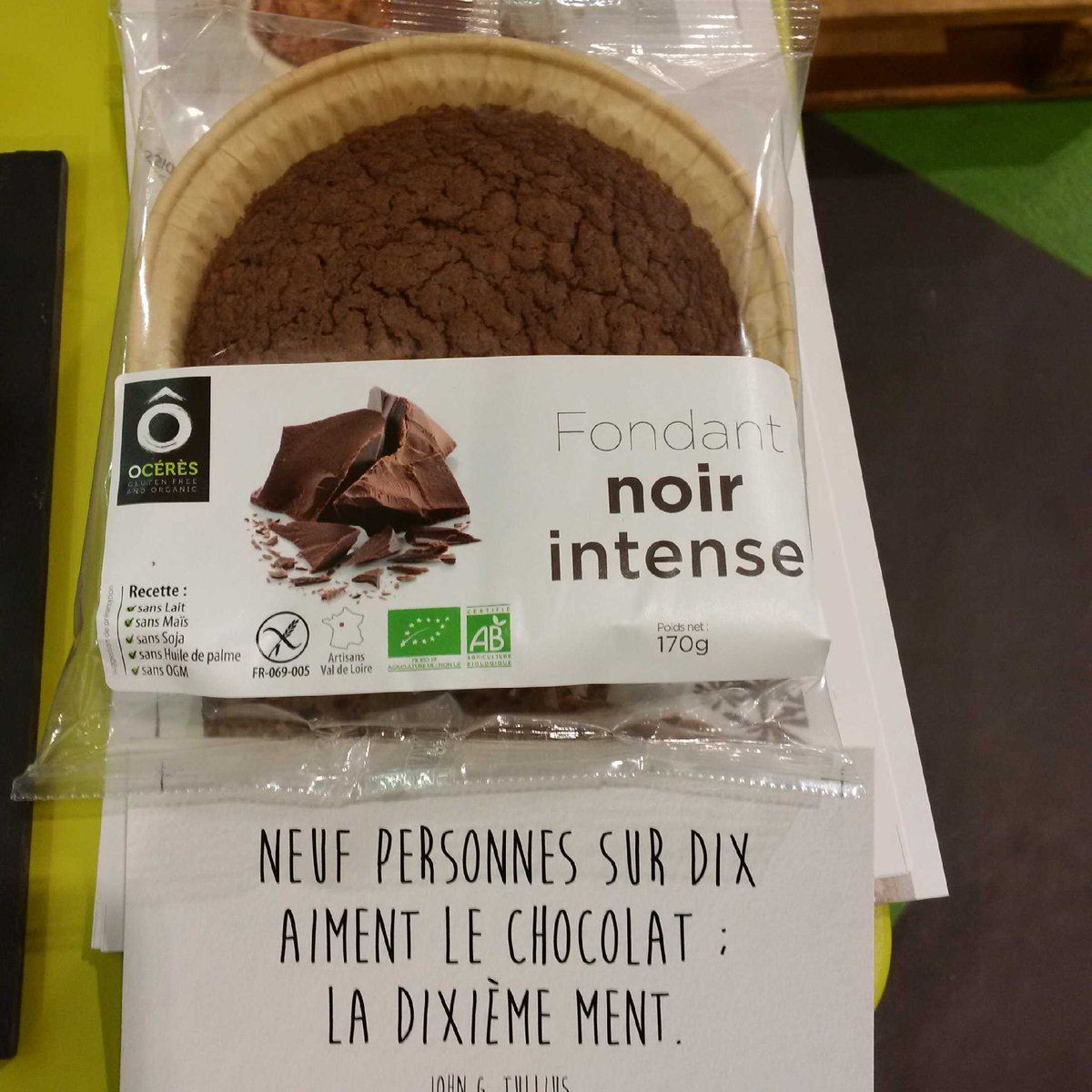 TerraCeres's tweet photo. #fondant Noir Intense de #OCeres #Bio #sansgluten #glutenfree #milkfree #sanslait, à consommer sans modération ! https://t.co/PJhlBiRnbI