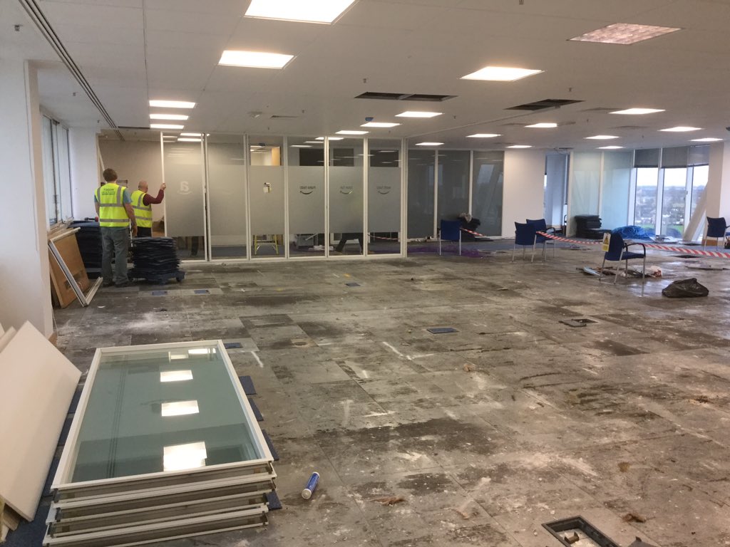 LovedInteriors's tweet photo. Demo &amp; strip out in full swing! #loved #demo #interior #design #build #fitout https://t.co/9VMl94W7ca