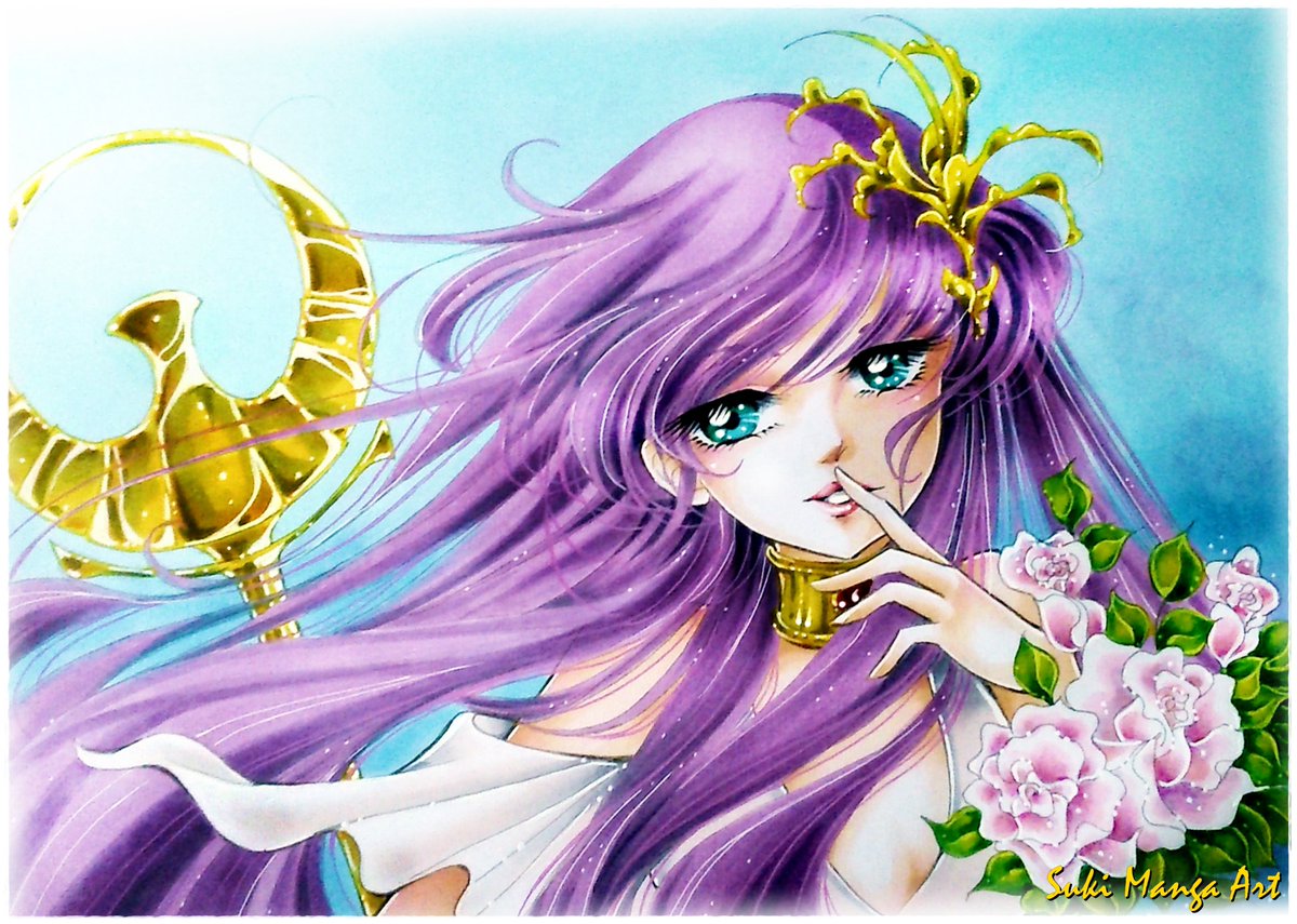 Resultado de imagem para fan art athéna saint seiya