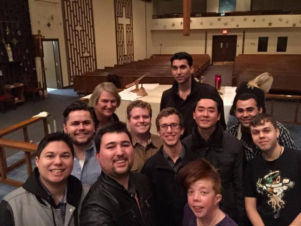 #selfie with our young adult ministry <a href="/1stLutheranMesa/">1st Ev Lutheran Mesa</a> where love for all is preached #GodIsGood