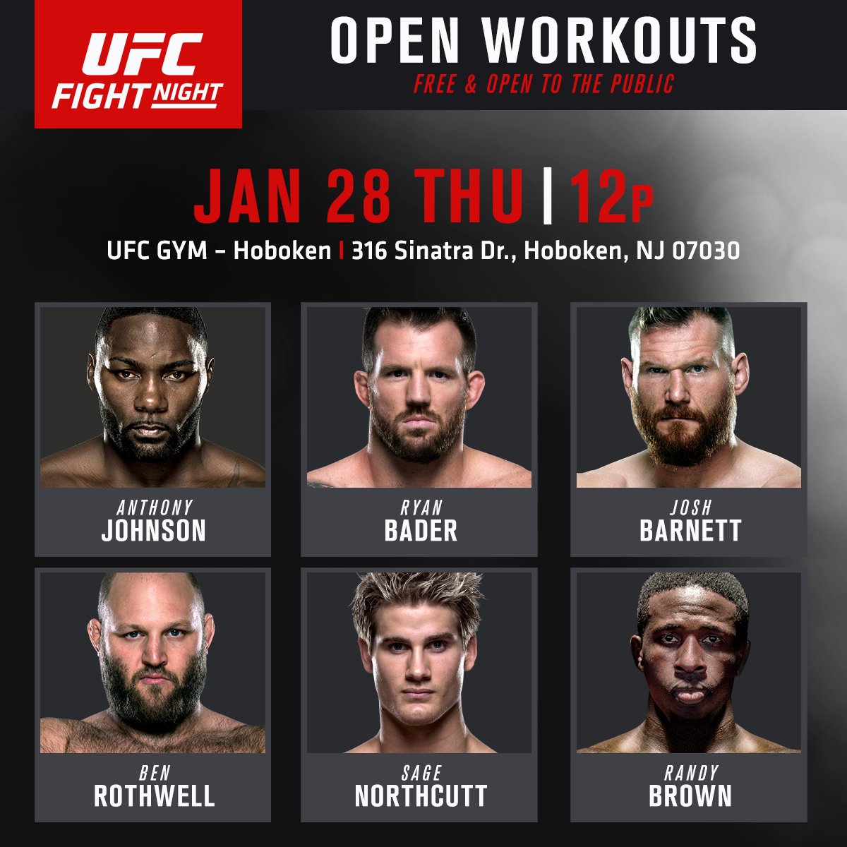 UFC on Twitter "Don't UFCNewJersey Open Workouts are TODAY at