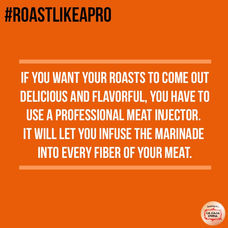 LaCajaChina's tweet photo. Don't forget to use a professional meat injector.
#roastingtips #RoastLikeAPro #barbecue #roasting #tips https://t.co/cFdNl6Xcas