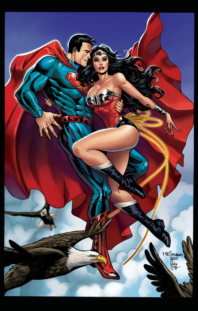 "Superman and Wonder Woman in love"! 