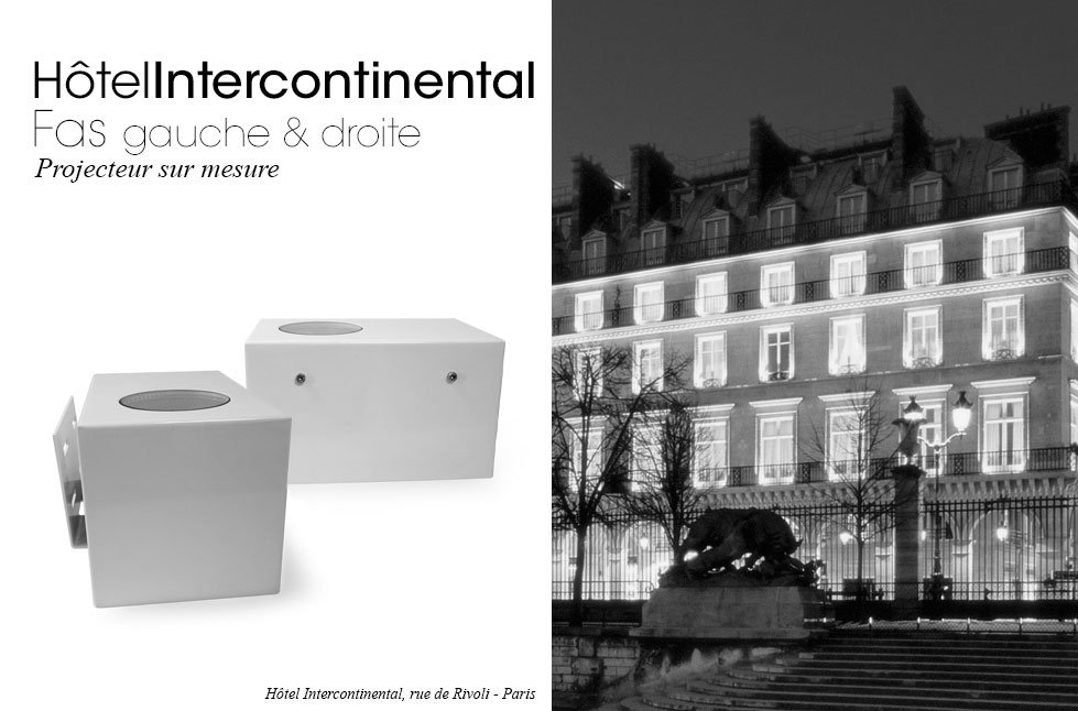 Éclairage sur mesure pour l'Hôtel Intercontinental, rue de Rivoli à Paris. <a href="/InterConHotels/">InterContinental by IHG</a>