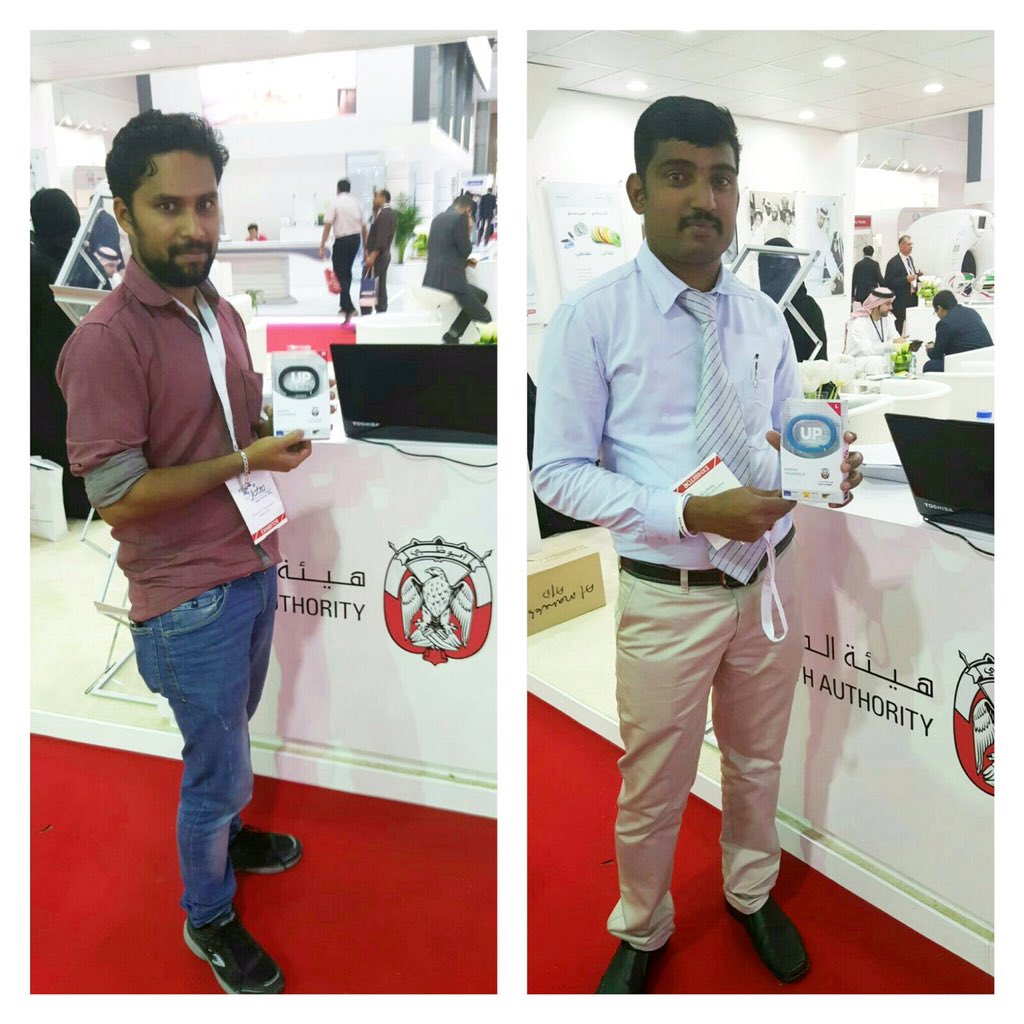 DoHSocial's tweet image. Congratulations to our #10kStepChallenge winners today Mr. Rajeer P.N and Mr. Hash Kumar @Arab_Health