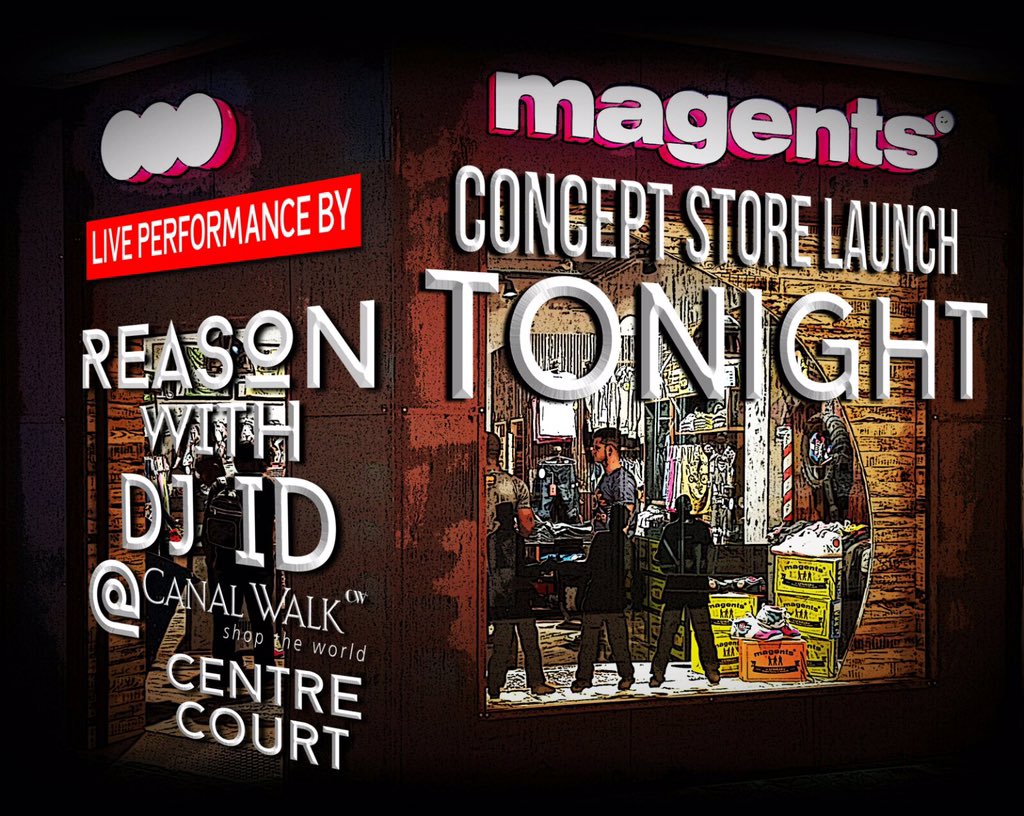 Come threw 19:30 @Akio_DJ_ID &amp; <a href="/ReasonHD/">Sizwe Alakine World</a> CanalWalk Cape Town dicing thangs nicely #magentsconceptstore #AfrikaRise