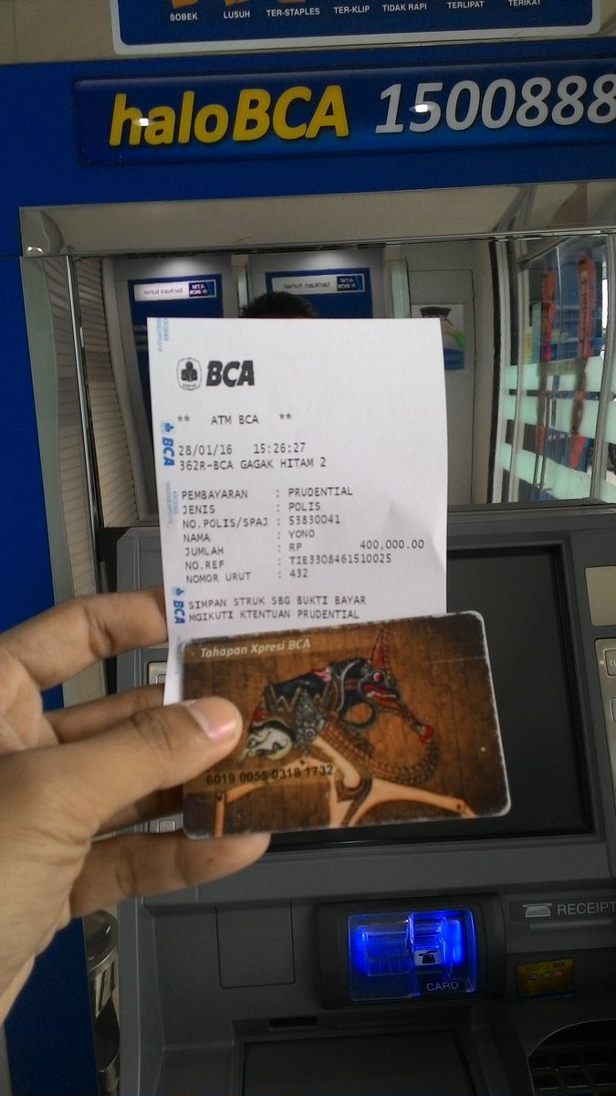 andrieardian's tweet photo. @XpresiBCA bayar assuransi tinggal keatm tanpa  ngantri dan kapan saja bisa 6019005503181732 #SejutaXpresi https://t.co/lDawOChHU2