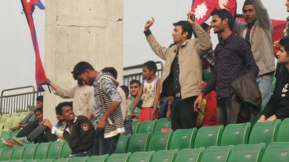 ICC's tweet photo. Great scenes of celebration for Nepal here in Dhaka! Raju Rijal the skipper Player of the Match as well
#U19CWC https://t.co/jeoaKwFUmC