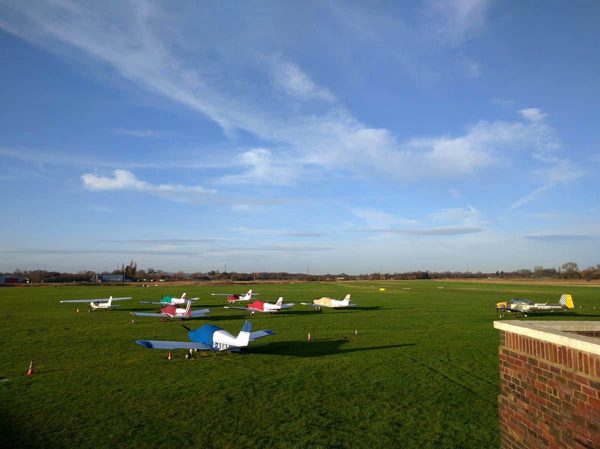 A sunny day at Barton! the airfield is open &amp; hopefully draining well..........Let's get flying smile :)