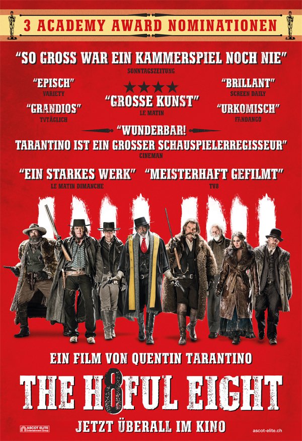 Der Kultregisseur ist zurück! Quentin Tarantinos THE HATEFUL EIGHT startet heute im Kino! Get your tickets now!