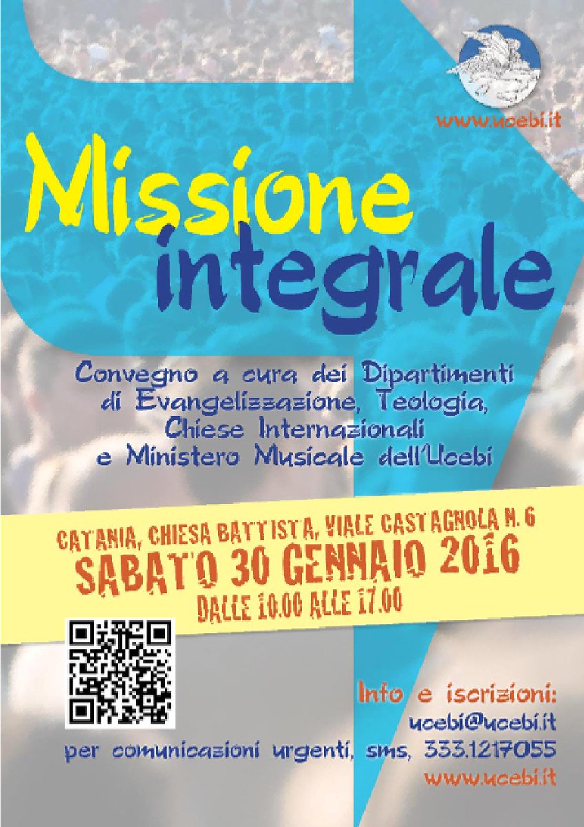 Convegno  #Missioneintegrale questo fine settimana a #Catania facebook.com/events/9448786…