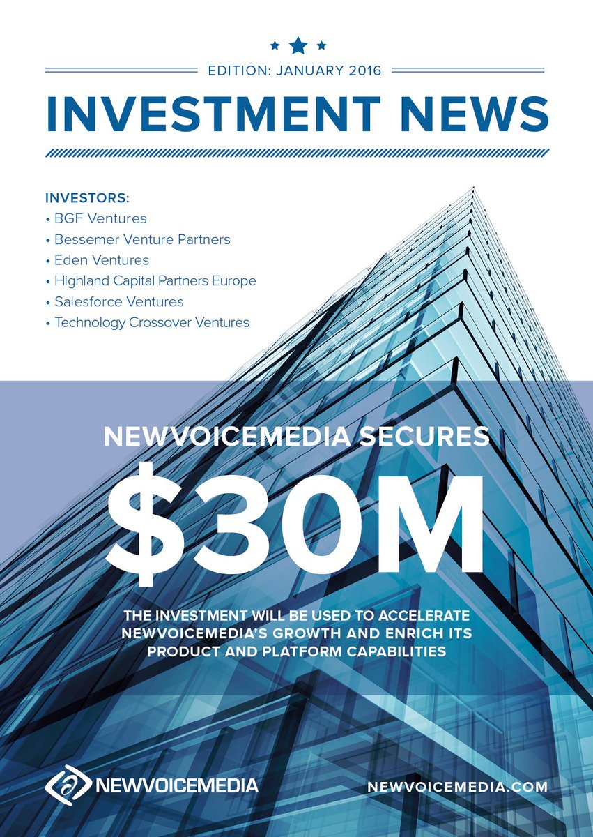 .<a href="/NewVoiceMedia/">NewVoiceMedia (now Vonage)</a> secures $30 million in a new round of funding to accelerate rapid global gag.gl/TyCb2R