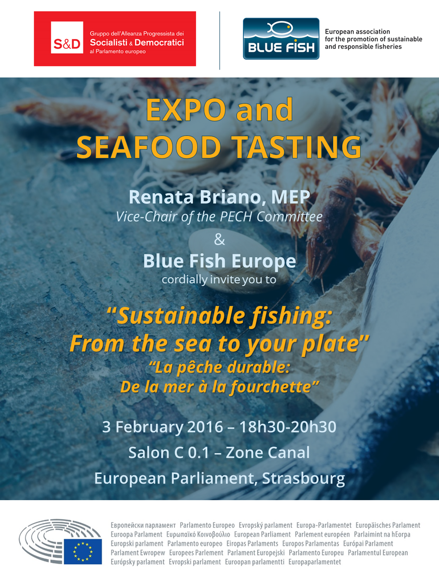 BlueFishEurope's tweet image. We will be in @Europarl_EN in Strasbourg next week to present seafood products from sustainable sources - join us!