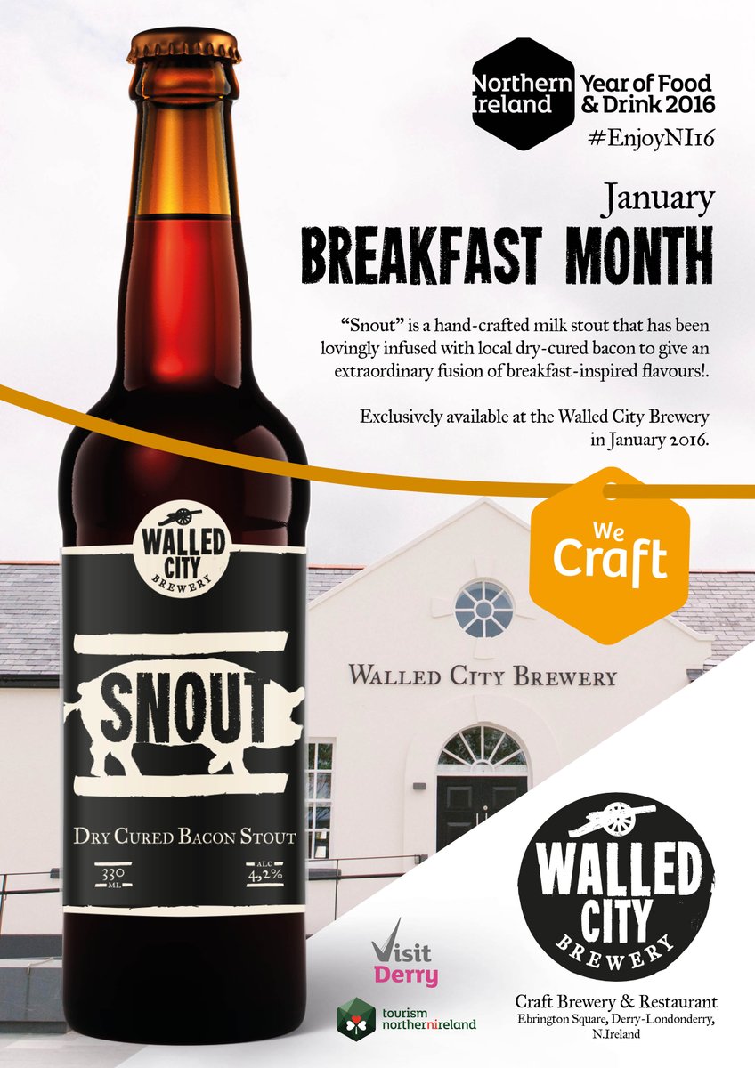 We're so excited about NI Year of Food &amp; Drink! Meet our first monthly beer...Snout! #EnjoyNI16 #ulsterFRYday