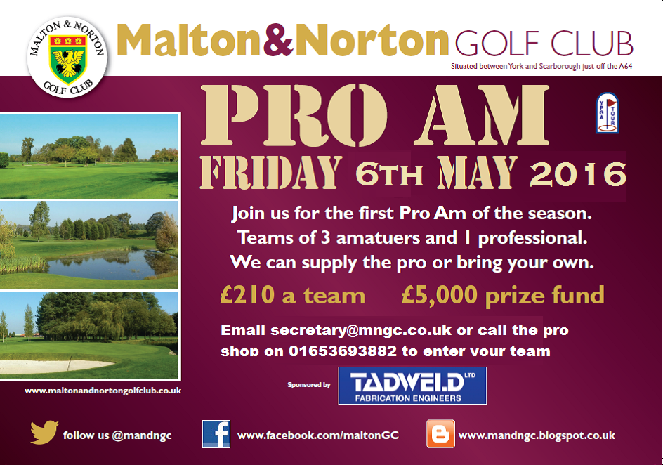 proshopmngc's tweet photo. Check out the details of @mandngc pro am, to reserve your team call the pro shop 01653 693882 #proam @PGAYorkshire https://t.co/cp8QlXBFB1