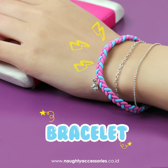 Naughty_Acc's tweet photo. Beautiful color! Pink & blue bracelet. Yuk dapatkan gelang cantik ini di store Naughty, cuma Rp.24.900 #NaughtyItems https://t.co/hwM2hVtH7x