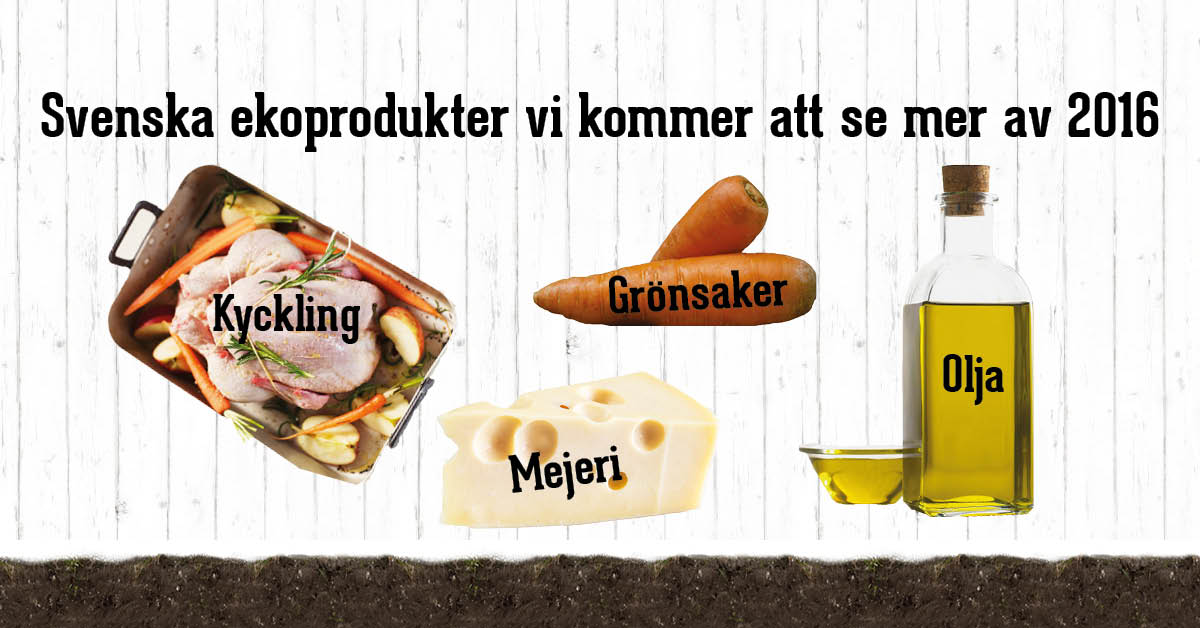 Under 2016 kommer det ännu mer ekoprodukter från Sveriges bönder #svekologiskt #livsstrat #ekogalan