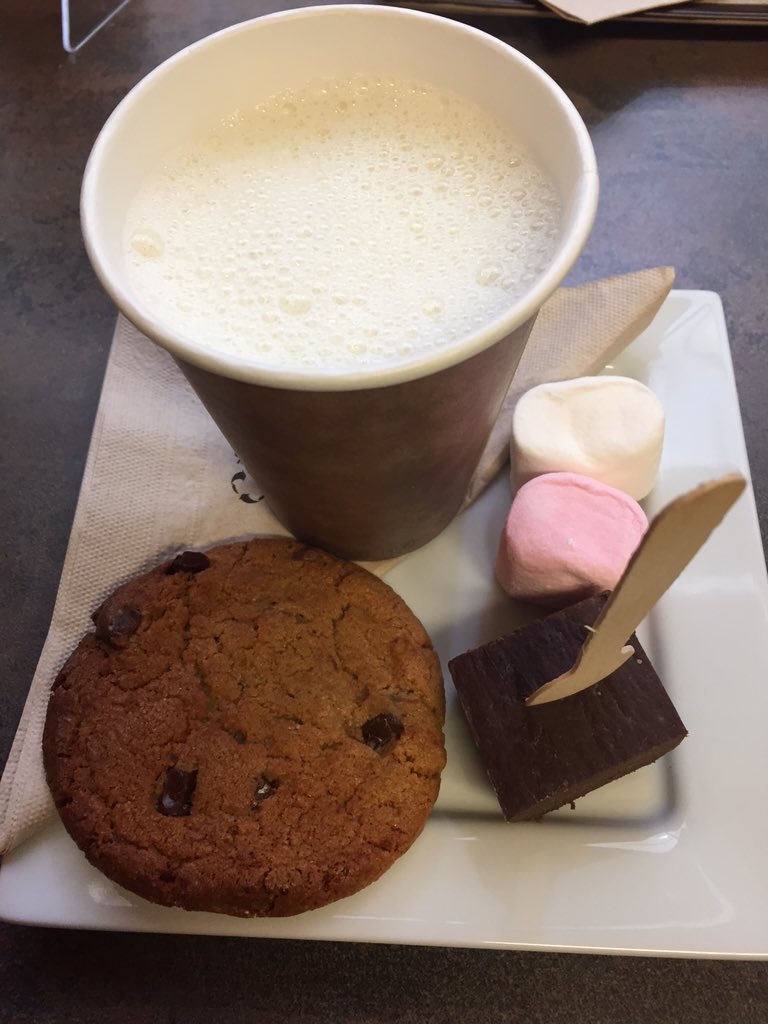 What did you say? Homemade organic chocolate , hot vanilla milk &amp; French cookie for £1.50 they must be mad!!!!