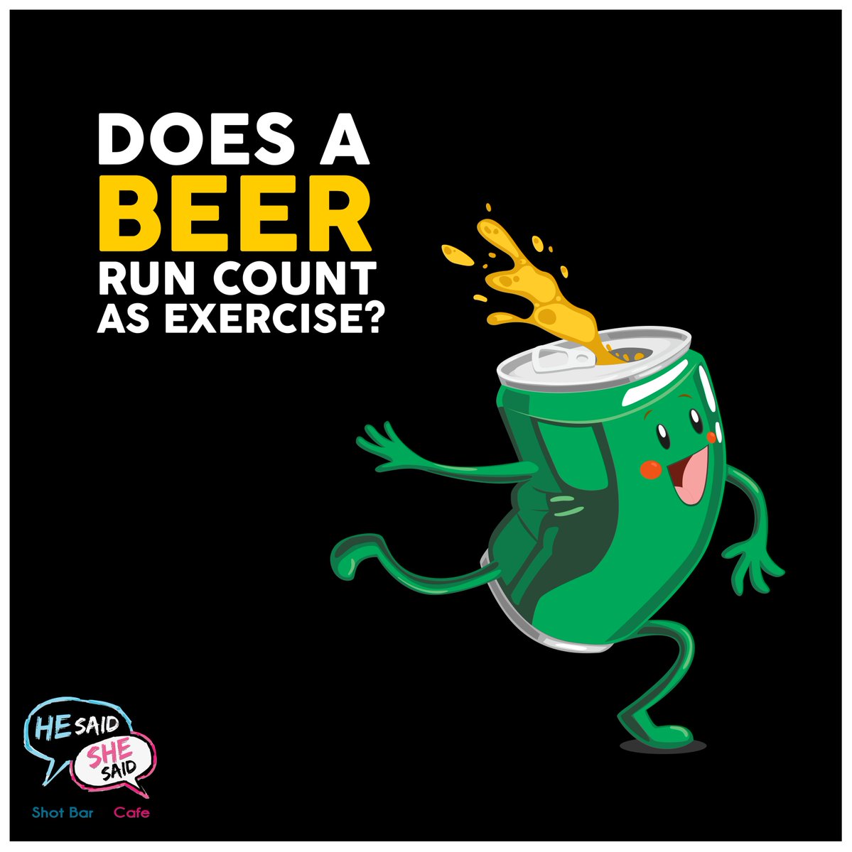 Well, if it does we're the fittest! #HeSaidSheSaid #Beer