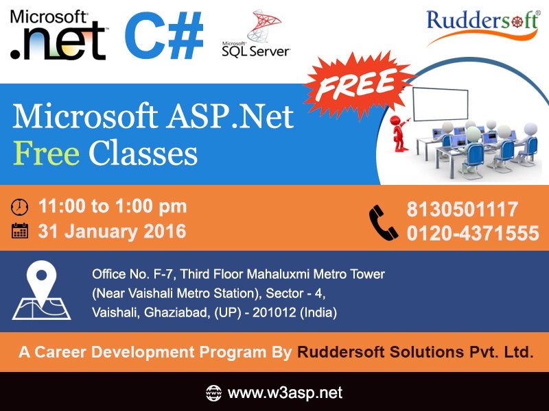 W3ASPNet's tweet image. Shape your career to attend the #dot net #free #classes.For more visit: w3asp.net
