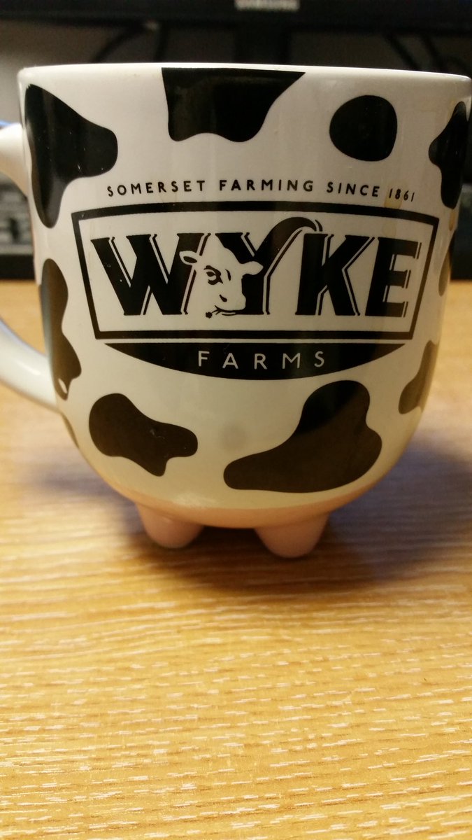 Lozzie_Stewart's tweet photo. I love my @wykefarms mug. It holds an udderly good cuppa #puntastic #udderlygood https://t.co/ROM6jGVKpy